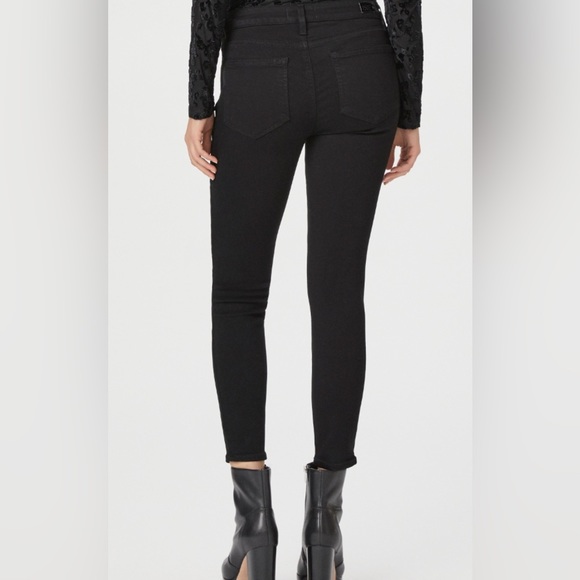 PAIGE Women’s Verdugo Crop Jeans in Black Overdye. - Picture 8 of 10